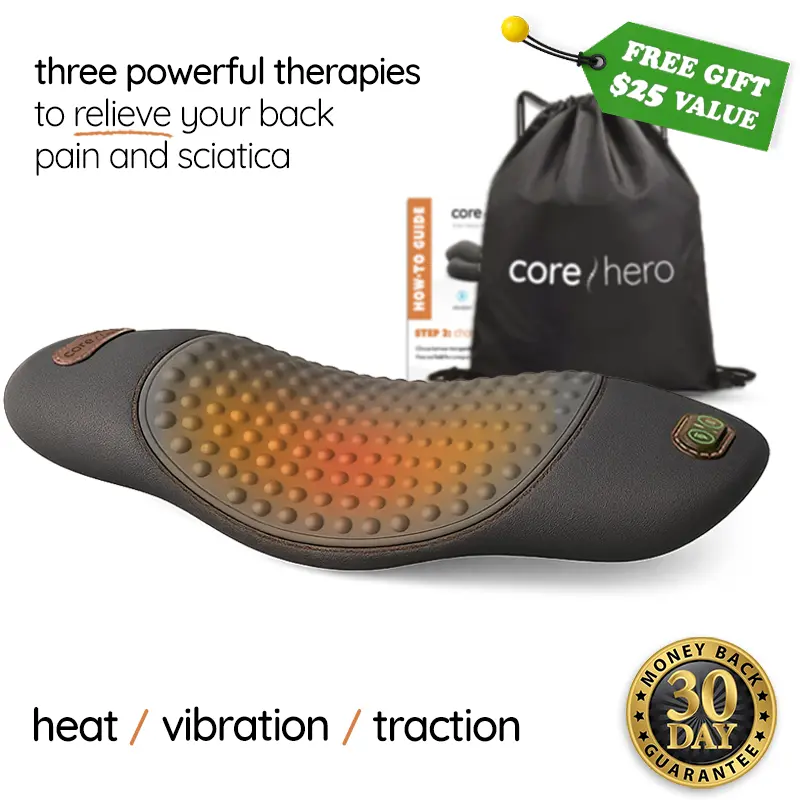 Core Hero® Heated Lumbar Massage Pillow - Core Hero® Back Massager